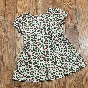 Hello Kitty Brown and Pink Patterned Dress